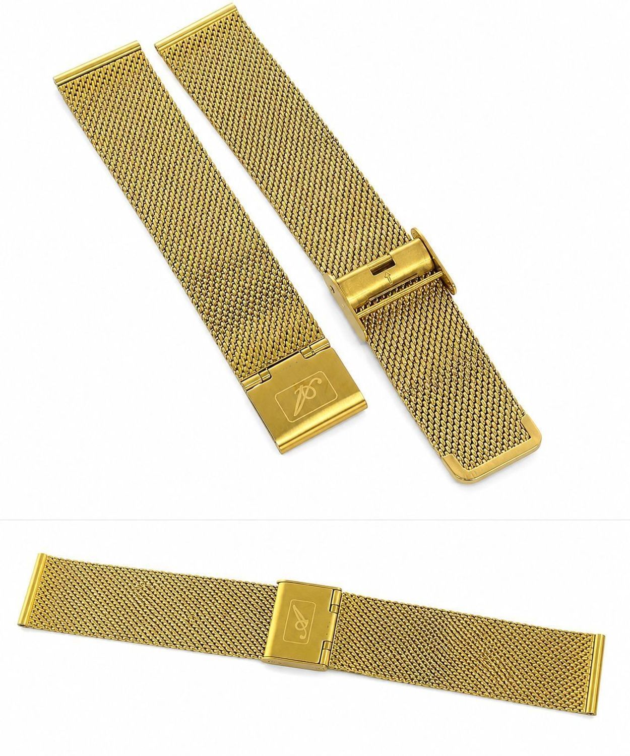 OUTLET Bransoleta Adriatica do zegarka 20 mm złota mediolańska mesh złota.jpg